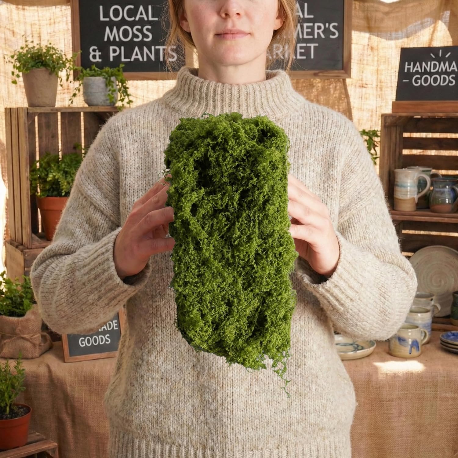 Artificial Moss Table Runner D - огляд і ціна Sphagnum Moss Dry