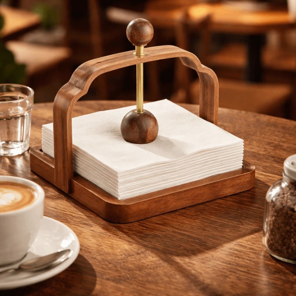 Napkin Stand Retro Walnut Wood - огляд і ціна Agar Tissue Culture