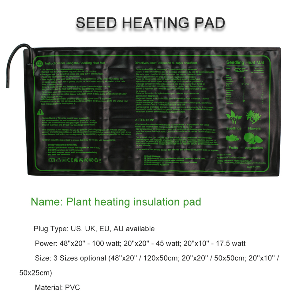 Seedling Heating Pad 3 Sizes W - огляд і ціна Heat Mat Seedling