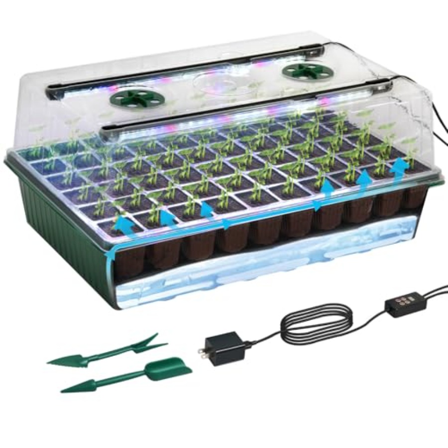 Seed Starter Tray with Grow Li - огляд і ціна Humidity Dome Kit